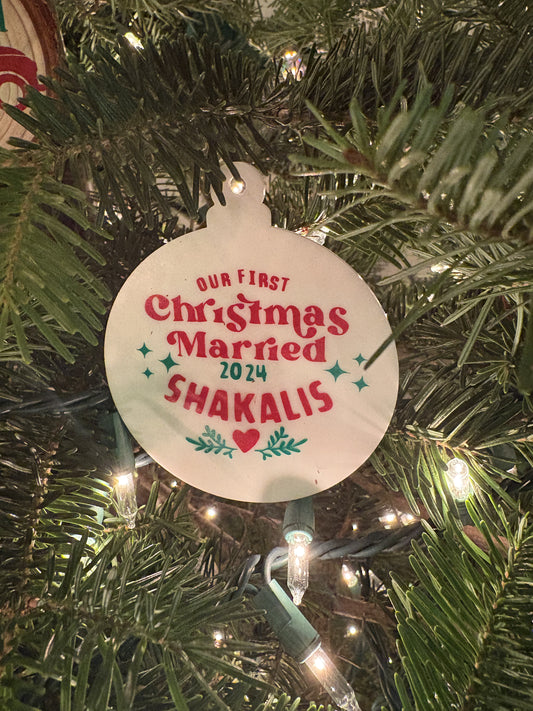 First Married Christmas ornament