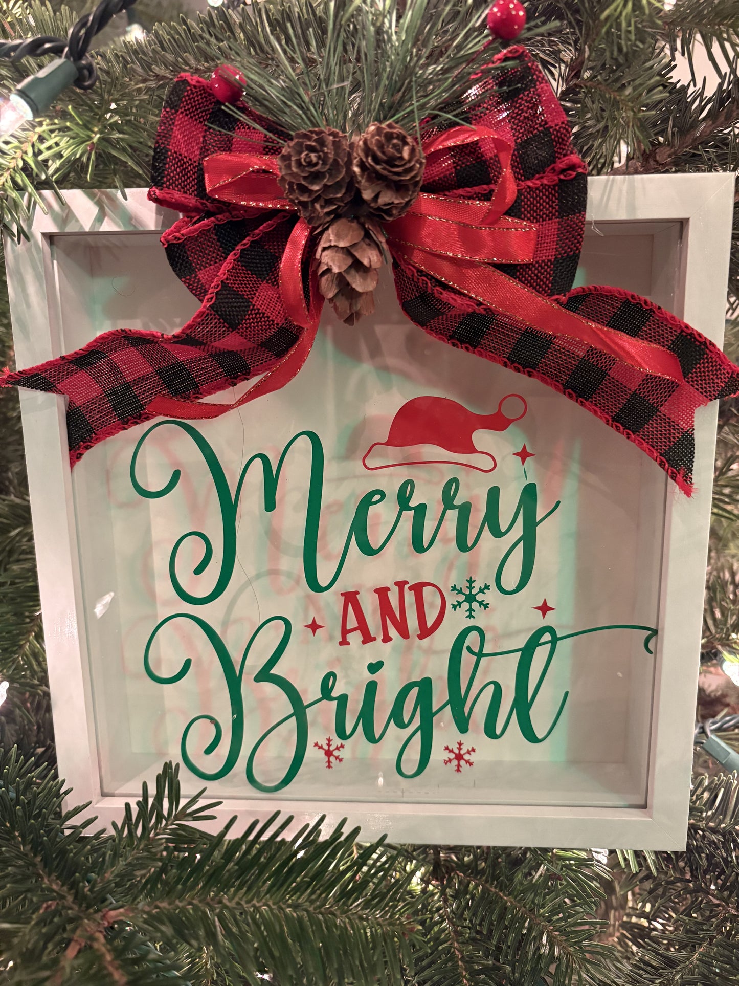 Merry & Bright Christmas sign